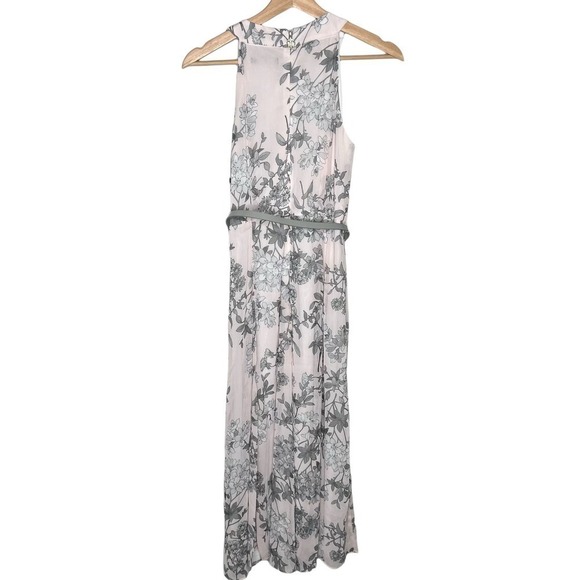 New Women’s Tommy Hifilger Diana Floral-Print Belted Chiffon A-Line Dress Size 2 - Picture 8 of 10